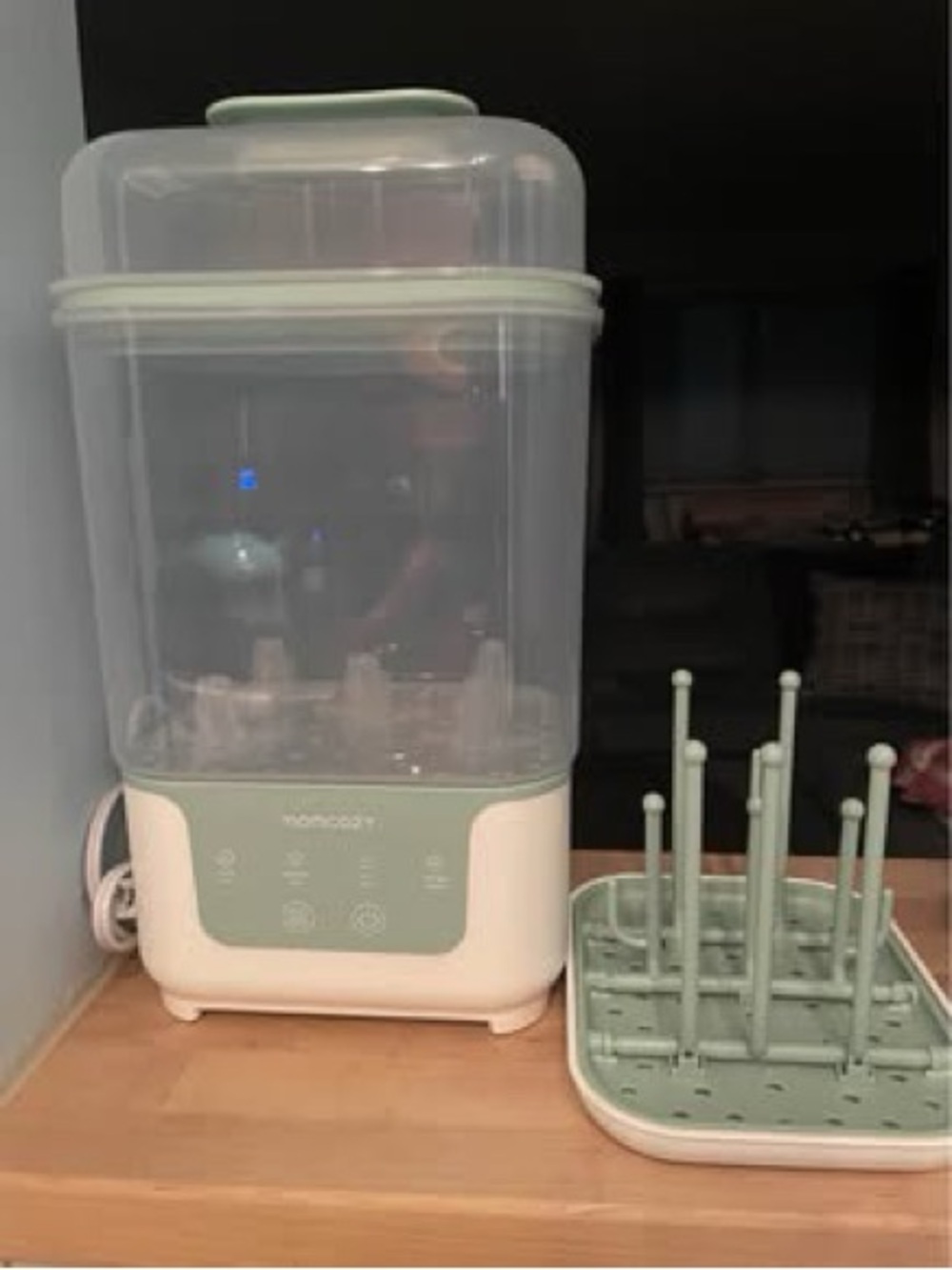 Baby Bottle Sterilizer & Drying Rack - Sage Green